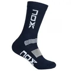 NOX - CALCETINES TÉCNICOS MEDIA CAÑA AZUL LOGO BLANCO - Talla única