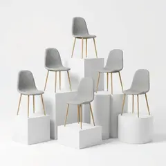 ENTRE NOS HOME - Silla De Diseño Lía Gris Altura 86cm Soporta Hasta 110kg x6