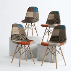 ENTRE NOS HOME - Silla De Diseño Prisma Patchwork Altura 82cm Soporta Hasta 110kg x4