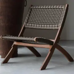 RTA DESIGN - Silla Plegable de Madera para Exterior Vora, Mocha, Diseño Rústico y Moderno