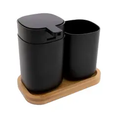 ESEENZA - Set Baño Essenza 3 Piezas Bandeja Bambú