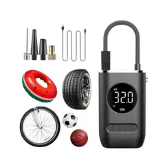 GENERICO - Inflador De Llantas Portable Compresor Carro Moto Balon Color Negro Fase eléctrica Monofásica