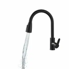 ZHOPI CO - Grifería Llave Lavaplatos Extensible Monomando Acero Inoxidable Negro Mate