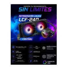 POWER GROUP - Refrigeración Liquida Rgb Lcf-240 + Control Negro LCF-240