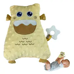 INSULAR - Muñeco Peluche De Apego Para Bebe Suave Texturas Yellow