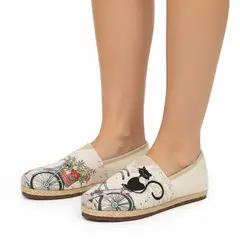 XIAN SHOES - Alpargatas gato beige Ref YG