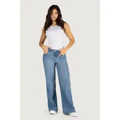 TRUCCOS JEANS - Jean Wide Leg High Waist Denim Corte Amplio y Elegante Marca Trucco´s