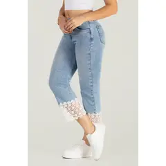 TRUCCOS JEANS - Jean Capri Mujer Tiro Alto Stretch Slim Fit Denim Chic Marca Trucco´s
