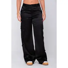 TRUCCOS JEANS - Pantalón cargo femenino tiro alto ajuste slim estilo urbano Marca Trucco´s