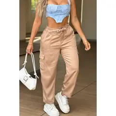 TRUCCOS JEANS - Pantalón Cargo Talle Alto Marca Trucco´s