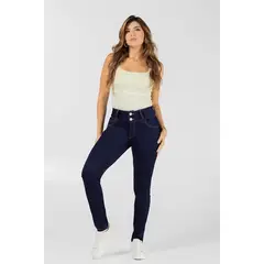 TRUCCOS JEANS - Jean Skinny Cintura Alta Ajustado Stretch Azul Oscuro Marca Trucco´s