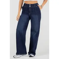 TRUCCOS JEANS - Jean Wide Leg Tiro Alto Denim Marca Trucco´s