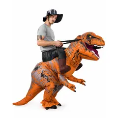 GENERICO - Disfraz de Dinosaurio Inflable para Adultos T-rex funciona con pilas no incluidas