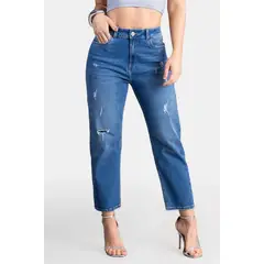TRUCCOS JEANS - Jean Mom Fit en Algodón, Poliéster y Elastano Marca Truccos