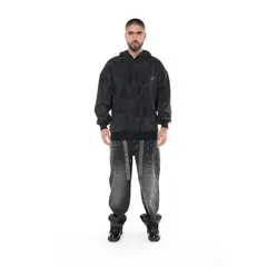 CLEMONT - HOODIE DISPERAZIONE NEGRO MASCULINO