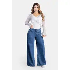 TRUCCOS JEANS - Jean Wide Leg en Algodón Marca Truccos