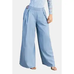 TRUCCOS JEANS - Pantalón Wide Leg en Rayón y Poliéster Marca Truccos
