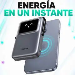 UGREEN - Power Bank Magnético Inalámbrica 5.000mAh 20W / Soporte Carga sin cables , MagSafe Negro