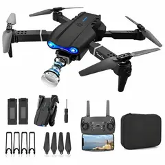 GENERICO - DRONE CONTROL REMOTO PLEGABLE CON CAMARA FRONTAL LUCES LED