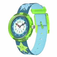 SWATCH - Relojes Flik Flak Niña Starry Glow. Reloj Plástico Verde ZFBNP242