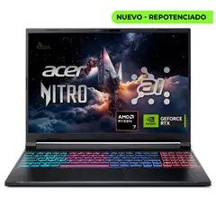 ACER - PORTATIL NITRO V16S AI RYZEN 7 260 RAM 96GB 1TB RTX 5060GB 8GB