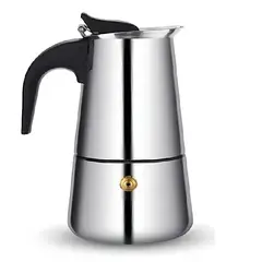 CHINA GLAZE - Cafetera Italiana de Acero Inoxidable para 12 Tazas Moka Espr Plateado