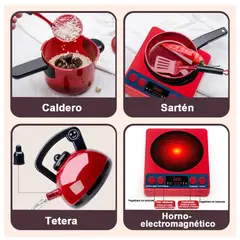DISTRIBUCIONES GUZ - Juguete Didactico Estimulante Cocina 61 Piezas