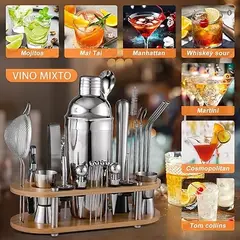 BARTENDING COLOMBIA - Mega Kit Coctelería 23 Accesorios: Todo Para Tu Barra Personal