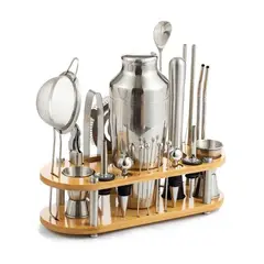 BARTENDING COLOMBIA - Estación Bartender Premium: Kit Completo De Bar 23 Piezas