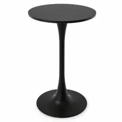 GENERICO - Mesa Alta Redonda 60 cm MDF y Metal Para Cocina, Bar y Comedor Diseño Moderno