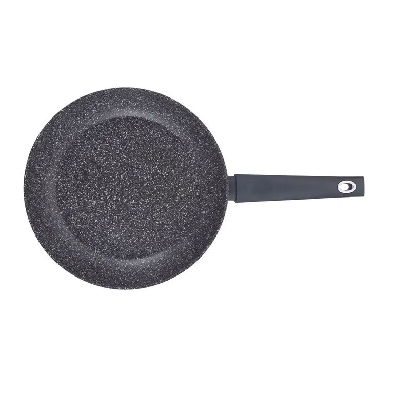 Imagen de SARTÉN ANTIADHERENTE TIPO PIEDRA JS-24 CM CON TAPA DE VIDRIO