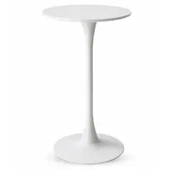 GENERICO - Mesa Alta Redonda 60 cm MDF y Metal Para Cocina, Bar y Comedor Diseño Moderno