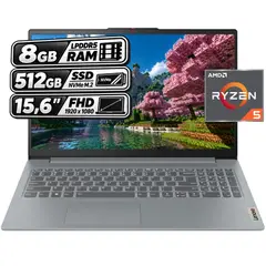 Lenovo - PORTÁTIL IDEAPAD SLIM 3 - AMD RYZEN™ 5 7520U - 8GB RAM - 512GB SSD - 15,6" FHD - GRIS ÁRTICO