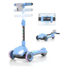 AMERICAN GENERICS - Scooter Eléctrica Plegable Para Niños Con Altura Ajustable Luz Led
