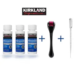 USA - Minoxidil 5% 3 botella + dermaroller