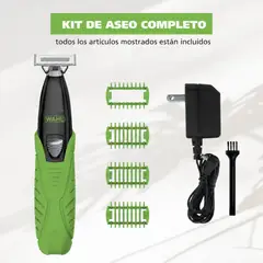 WAHL - Afeitadora Trmimninja Trimmer Inalámbrica 7 Piezas Color Verde