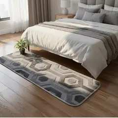 AMERICO SHOP - Pie de Cama 60 x 150 Cm con Relieve Tapete Alfombra Peluda