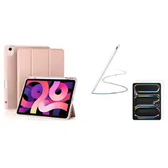 GENERICO - Estuche Smart Case Con Lápiz y Vidrio Compatible Con Ipad A16