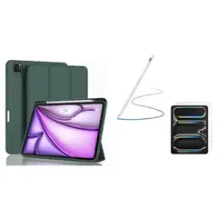 GENERICO - Estuche Smart Case Con Lápiz y Vidrio Compatible Con Ipad A16