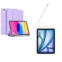 GENERICO - Estuche Smart Case Con Lápiz y Vidrio Compatible Con Ipad A16
