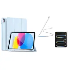 GENERICO - Estuche Smart Case Con Lápiz y Vidrio Compatible Con Ipad A16