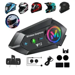 GENERICO - Intercomunicador Bluetooth Pay12ra Casco De Moto V12