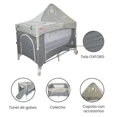 PRIORI - Cuna Corral Colecho Bebé Madison Plus Beige