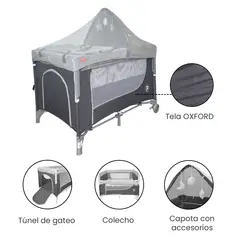 PRIORI - Cuna Corral Colecho Bebé Madison Plus Gris