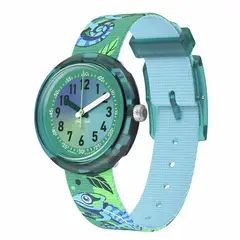SWATCH - Relojes Flik Flak Niño Power Time. Reloj Plástico Verde ZFPNP161