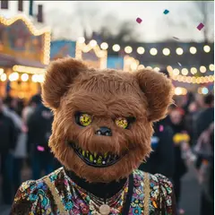 GENERICO - Máscara De Oso Sangriento En Plástico Malvado