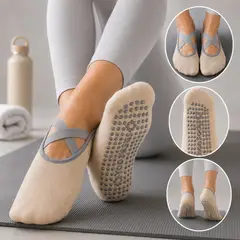 GENERICO - Medias Baletas Para Yoga Pilates Antideslizantes unisex