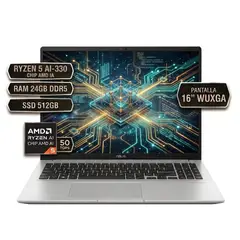ASUS - M1607KA-MB144 RYZEN 5 AI-330 CHIP AMD IA HASTA 50 TOPS, RAM 24GB DDR5, SSD516GB PANTALLA 16"