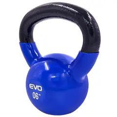 EVOLUTION FITNESS - Pesa Rusa Evolution Recubierta En Vinilo 6 Kg Azul