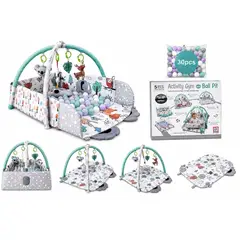 BRITOCHET - Gimnasio Bebé 5 En 1 Musical Piscina 30 Pelotas Ref 66873